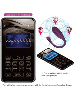 Pretty Love Leviathan - Purple Silicone App-Controlled Egg