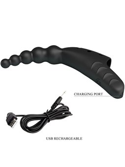 Pretty Love Jordin - Vibratore da Dito in Silicone 10 Vibrazioni Nero