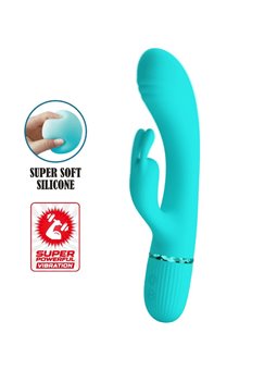 Pretty Love Scocco - Vibratore Rabbit in Silicone Verde 10 Vibrazioni