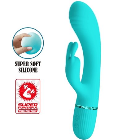 Pretty Love Scocco - Green Silicone Rabbit Vibrator 10 Modes