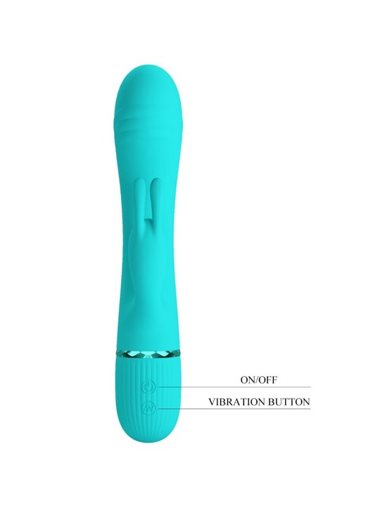 Pretty Love Scocco - Vibratore Rabbit in Silicone Verde 10 Vibrazioni