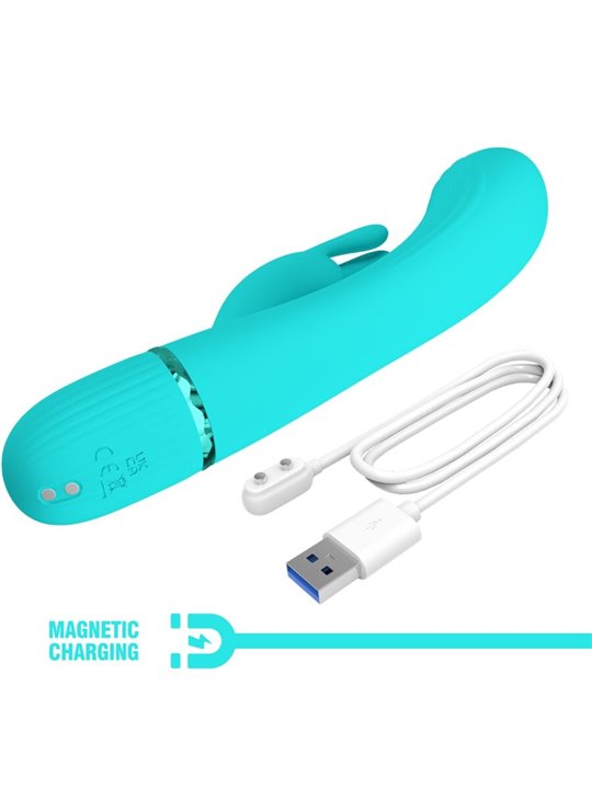 Pretty Love Scocco - Vibratore Rabbit in Silicone Verde 10 Vibrazioni