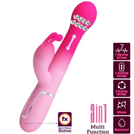 Pretty Love Dejon - Vibratore Rabbit Multifunzione Up & Down Rosa
