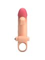 Romance - Beige Vibrating Silicone Penis Sleeve with Stimulator
