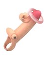 Romance - Guaina Fallica Vibrante in Silicone Beige con Stimolatore