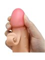 Romance - Beige Vibrating Silicone Penis Sleeve with Stimulator