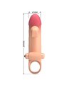 Romance - Guaina Fallica Vibrante in Silicone Beige con Stimolatore