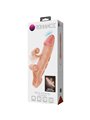 Romance - Beige Vibrating Silicone Penis Sleeve with Stimulator