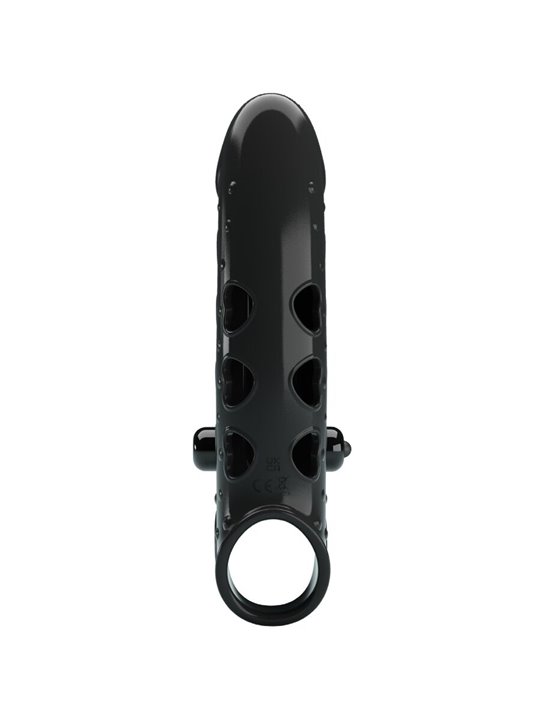 Romance - Guaina Fallica Vibrante in Silicone Nero con Stimolatore
