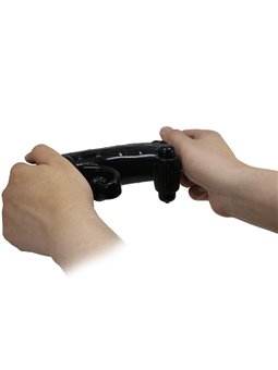 Romance - Black Vibrating Silicone Penis Sleeve with Stimulator