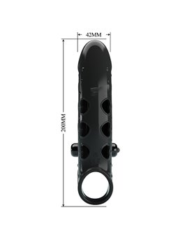 Romance - Guaina Fallica Vibrante in Silicone Nero con Stimolatore
