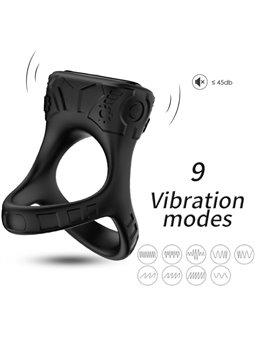 Armony - Anello Fallico Vibrante e Multiposizione Nero