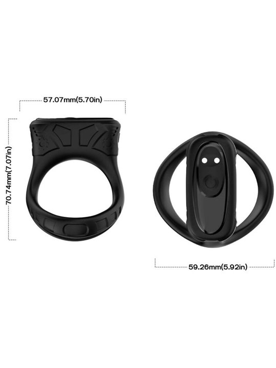 Armony - Anello Fallico Vibrante e Multiposizione Nero