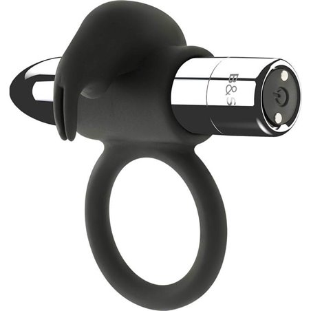 Black&Silver- Burton Rechargeable Ring 10 Vibration Modes