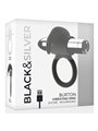 Black&Silver- Burton Rechargeable Ring 10 Vibration Modes