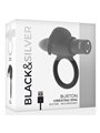 Black&Silver Burton - Anello Fallico Rabbit 10 Modalità di Vibrazione - Nero