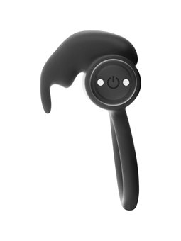 Black&Silver Burton - Anello Fallico Rabbit 10 Modalità di Vibrazione - Nero