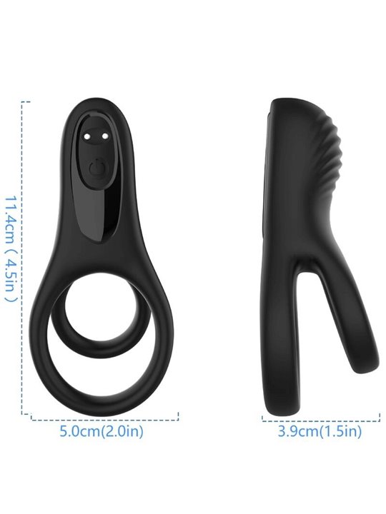 Armony - Doppio Anello Fallico Vibrante Nero