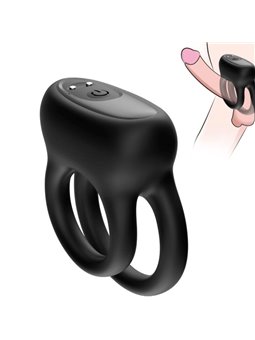 Armony Cock Ring - Doppio Anello Fallico Vibrante Nero