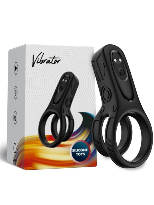 Armony Vibrator - Doppio Anello Fallico Vibrante Nero