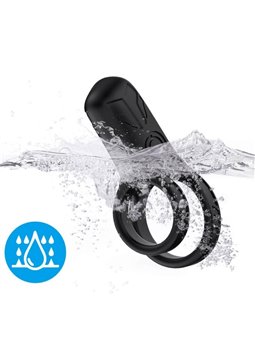 Armony Vibrator - Doppio Anello Fallico Vibrante Nero