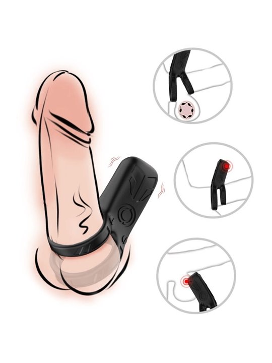 Armony Vibrator - Doppio Anello Fallico Vibrante Nero