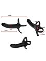 Armony - Dildo with Ring & Vibrator Remote Control Black