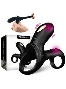 Armony - Ranger Double Vibrator Ring for Couples Black
