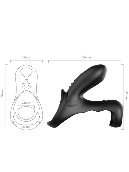 Armony - Ranger Double Vibrator Ring for Couples Black