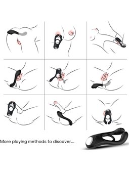 Armony - Veyron Double Vibrator Ring Toy for Couples Black