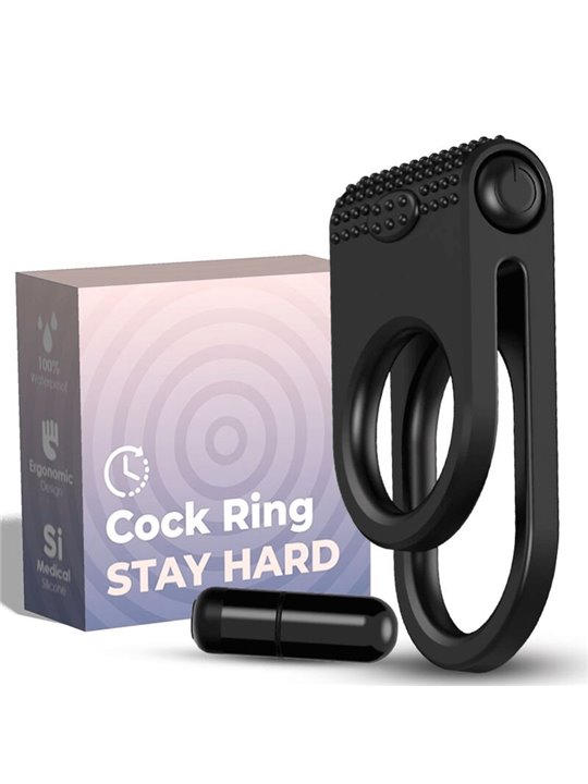 Armony - Twins Double Vibrator Ring for Couples Black