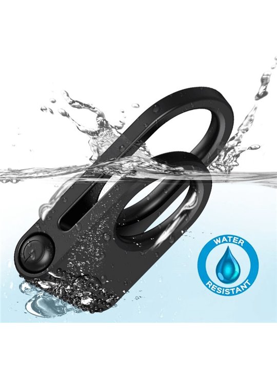 Armony - Twins Double Vibrator Ring for Couples Black