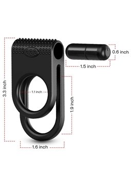 Armony - Twins Double Vibrator Ring for Couples Black