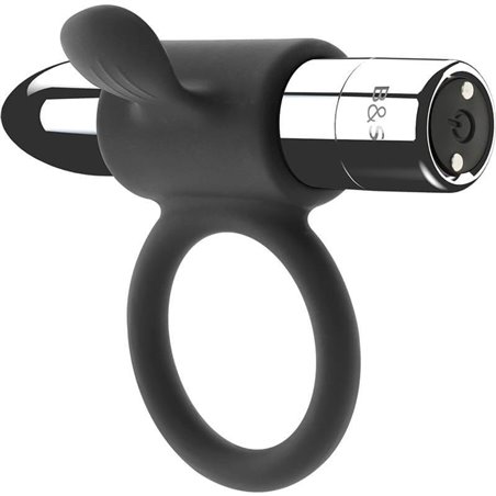 Black&Silver- Cameron Rechargeable Ring Silver