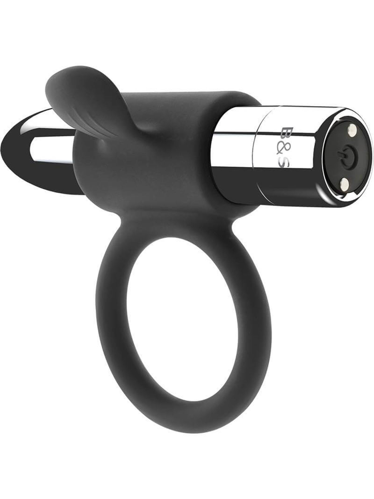 Black&Silver- Cameron Rechargeable Ring Silver
