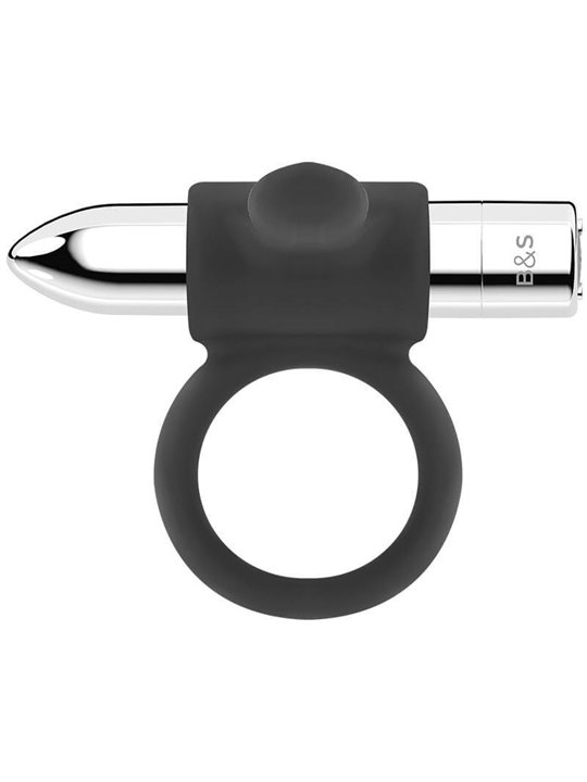 Black&Silver- Cameron Rechargeable Ring Silver