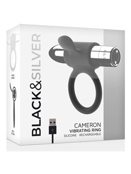Black&Silver- Cameron Rechargeable Ring Silver