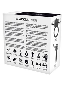 Black&Silver- Cameron Rechargeable Ring Silver