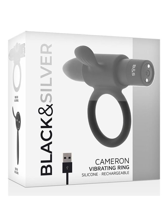 Black&Silver- Cameron Black Rechargeable Ring