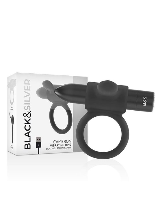 Black&Silver- Cameron Black Rechargeable Ring