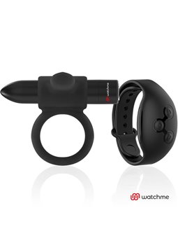 Black&Silver- Cameron Remote Control Cockring Watchme