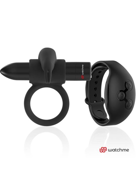 Black&Silver- Burton Remote Control Cockring Watchme