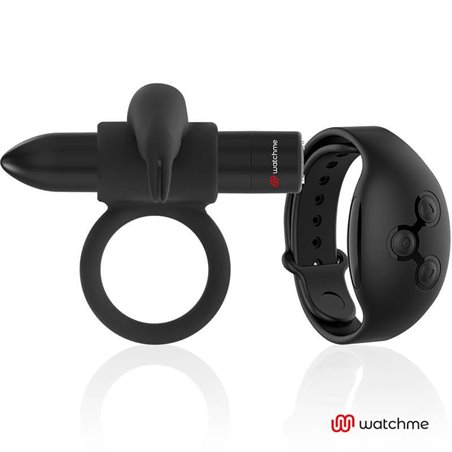Black&Silver- Burton Remote Control Cockring Watchme