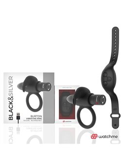 Black&Silver- Burton Remote Control Cockring Watchme