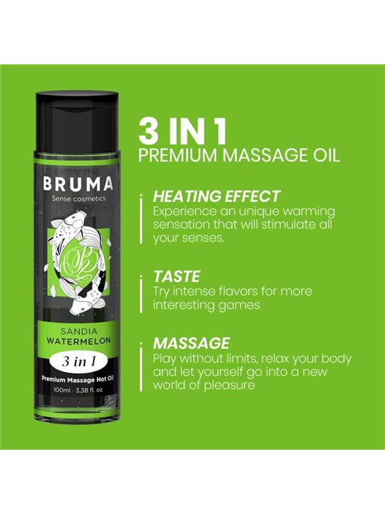 Bruma - Premium Massage Hot Oil Watermelon 3 in 1 - 100 ML