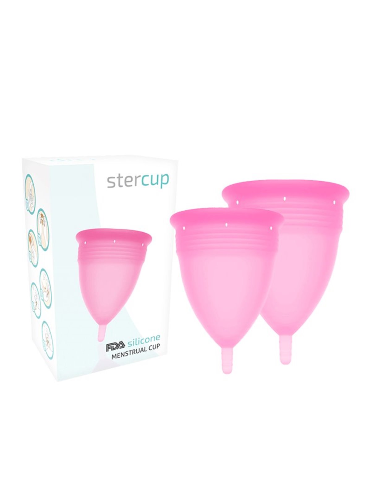 Stercup Coppa Mestruale Misura S + L Rosa