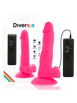 Diversia - Dildo Vibrante Flessibile 18 CM - Rosa