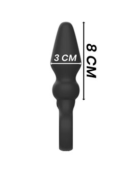 Black&Silver - Ozzy Powerful Silicone Anal Plug