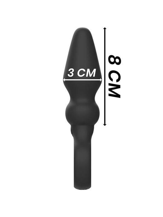 Black&Silver - Ozzy Powerful Silicone Anal Plug