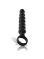 Black&Silver Bob - Dilatatore Anale in Silicone con Vibrazione - Nero